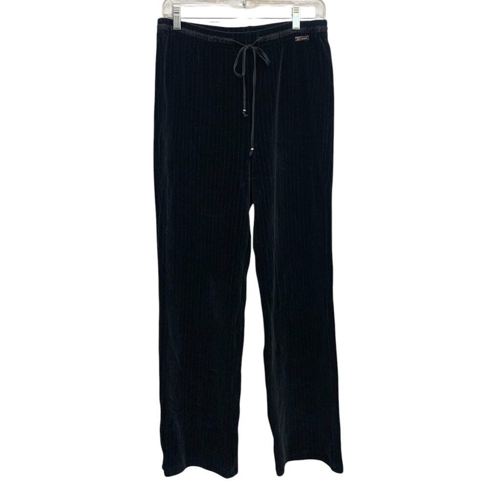 St.‎ John Sport by Marie Gray Pinstripe Velour Sweatpants SZ S